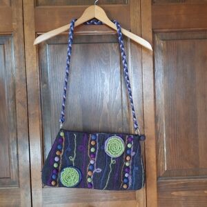 Rising Tide 100% wool eclectic boho braided shoulder bag